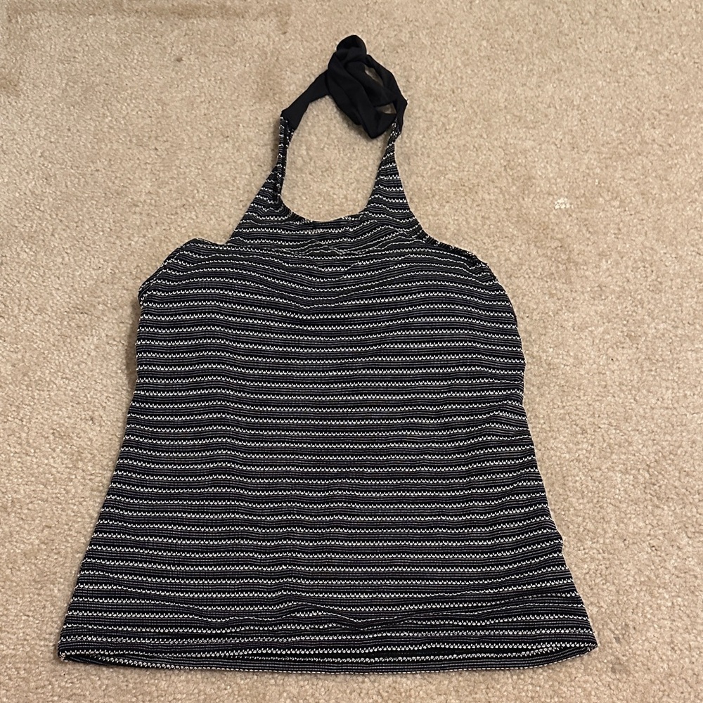 Liz Claiborne Black and White Patterned Swim Camisole